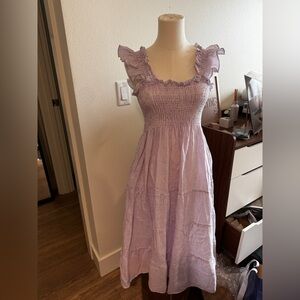 Hill house Ellie nap dress size medium in lilac stripes